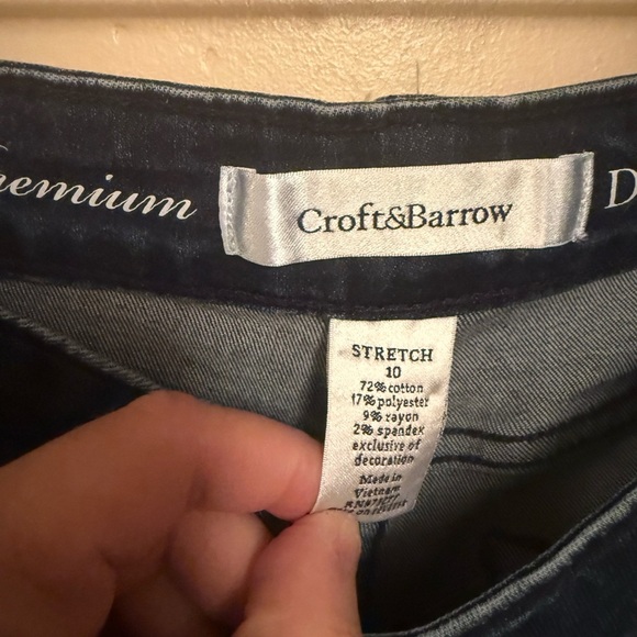 Croft & Barrow Dark Blue Capri Jeans Sz.10 - Picture 3 of 3